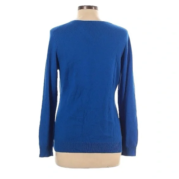 Charter Club Cashmere Blue Crewneck Sweater size Large - Picture 2 of 2